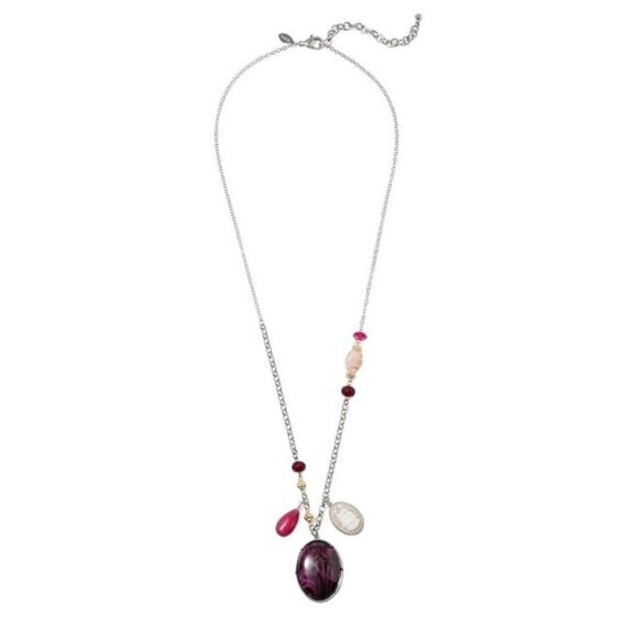 Chico's Demure Regency Cameo Pendant Long Necklace - Picture 2 of 8